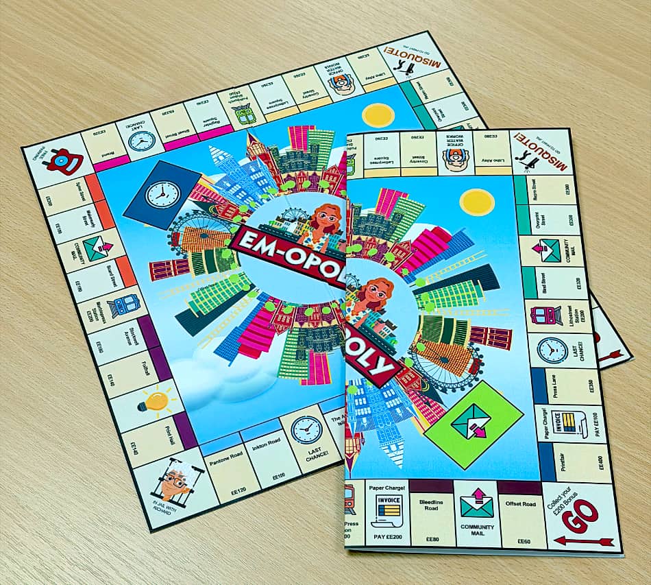 small custom printed game board printing uk