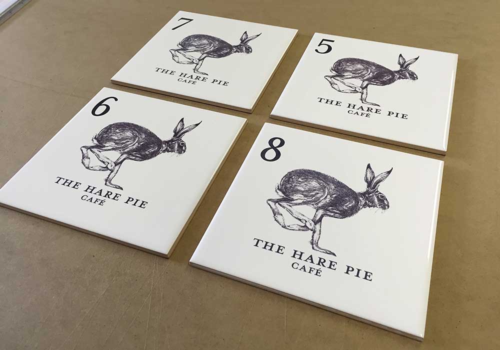 Custom printing on ceramic tiles at Hayman Creative Nottingham