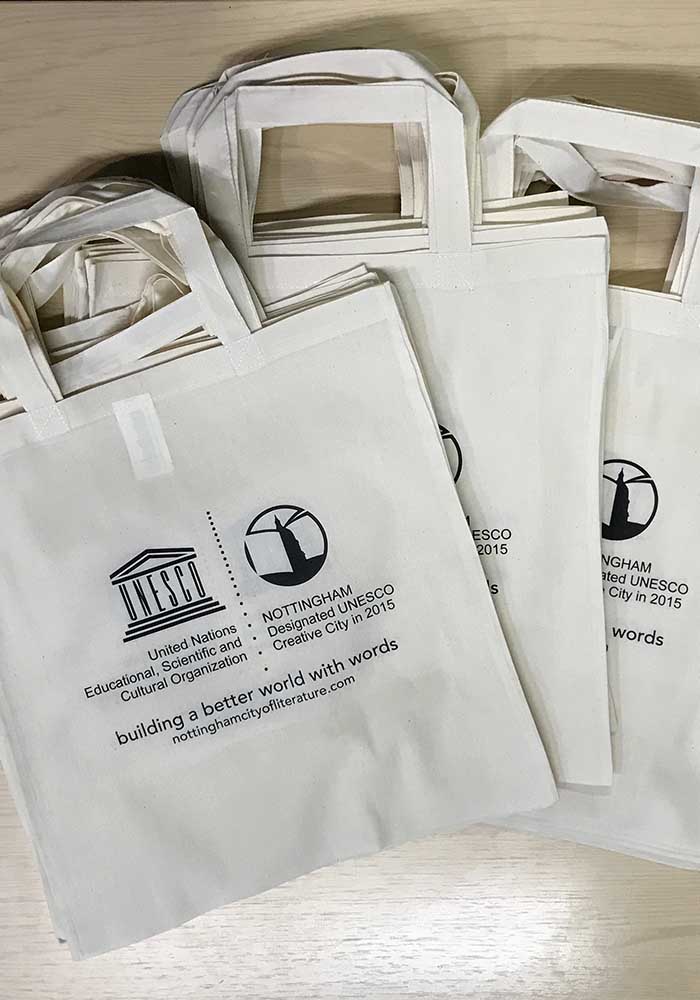 Printed tote bags at Hayman Creative Nottingham